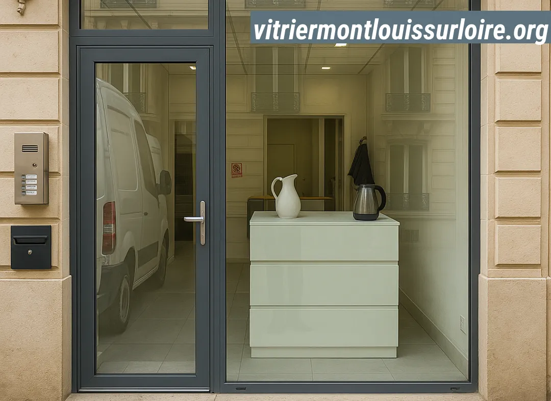 Façade vitrine de magasin en aluminium sur mesure à Montlouis-sur-Loire